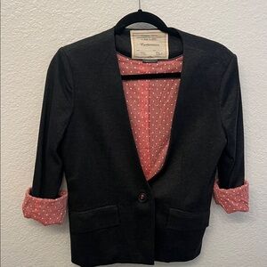 Cartonnier Black Blazer with Coral Dot Interior